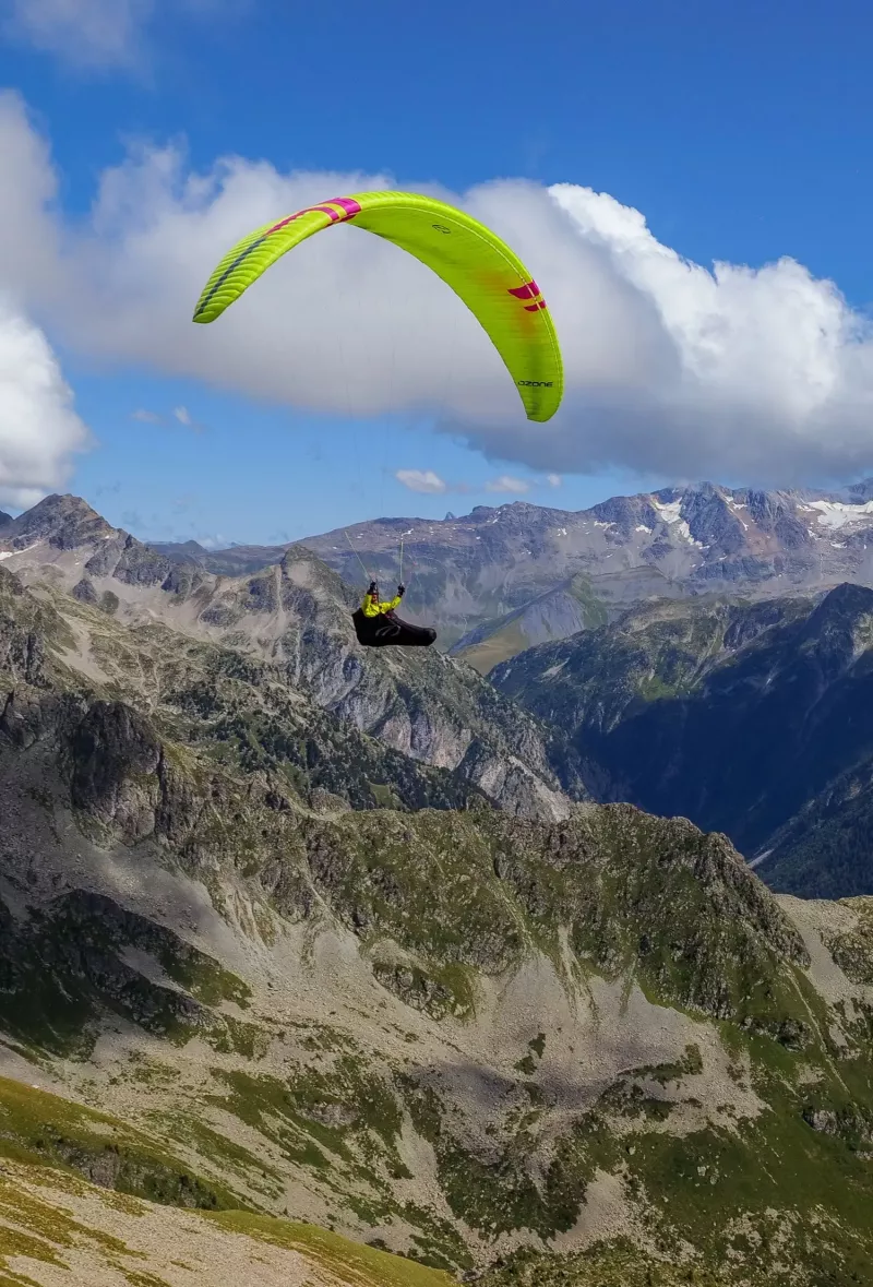 Tandemflug &uuml;ber den Bergen